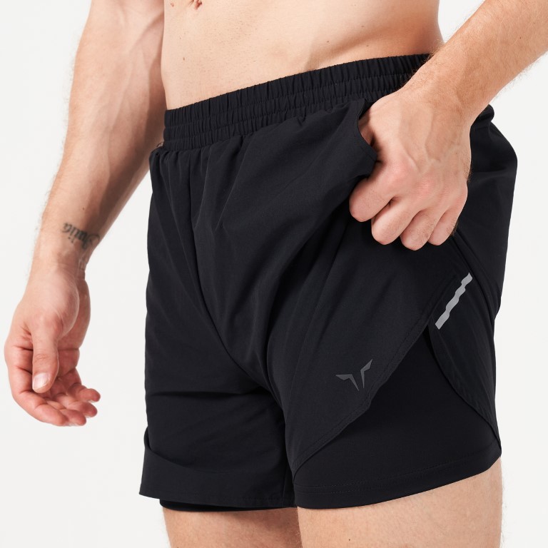 b360° TDry™ Tech 2-in-1 Shorts - Black